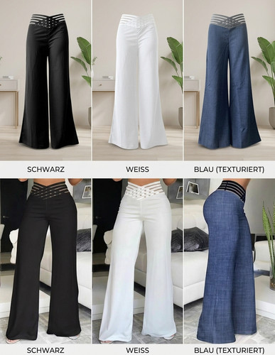 Ladies wide leg trousers - leg,